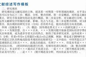 博士论文辅导|文献综述的写作手法+万能模板 05讲#论文辅导