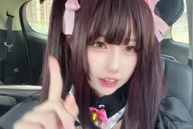 在車上拍的一段♡#巧克力 #cos #猫娘乐园 #galgame视频封面