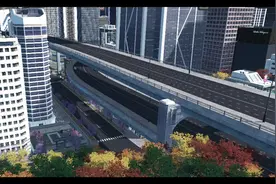 #都市天际线 高架道路制作方法#城市天际线视频封面