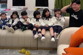 六个孩子总够了吧！#人类幼崽成长记 #萌娃日常 #人类幼崽成长计划 #爸爸带娃 #生孩子视频封面