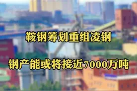 鞍钢筹划重组凌钢 钢产能或将接近7000万吨 #财经 #钢铁视频封面