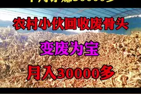 农村小伙回收餐馆丢弃的废骨头，把它变废为宝，月入30000多#创业 视频封面