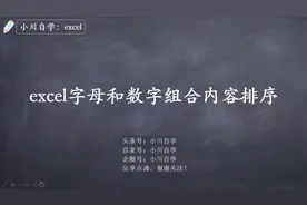 excel字母和数字组合内容排序视频封面