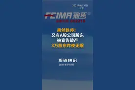 果然#跌停！又有A股公司股东，被#宣告破产，3万股东昨夜无眠。#st飞马 #飞马投资 #破产 