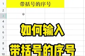 如何输入带括号的序号呢#表格技巧 #序号 #wps表格教学 视频封面