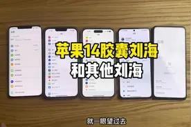把苹果14这个胶囊刘海和其他刘海放在一起你们看下视频封面