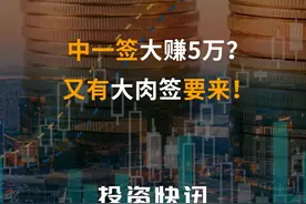 中一签大赚5万？又有#大肉签要来！#中签 #显盈科技 #新股 #新股申购 视频封面