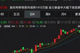 5倍大牛股暴跌20%，多只疑似庄股连续跌停，股民遭闷杀#牛股#金力泰#跌停视频封面