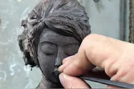 木雕仕女开脸过程#手艺人在抖音视频封面