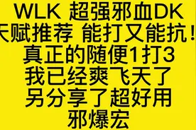WLK前夕超强邪血DK天赋推荐，另分享超好用邪爆宏#魔兽世界视频封面