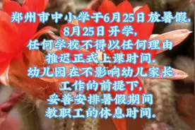 郑州市中小学暑假时间确定，来源：中原网#暑假 #学生放假 #视频封面