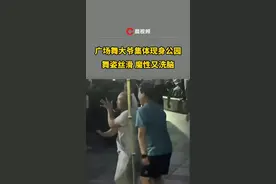 大型丝滑现场！广场舞大爷集体现身公园舞姿丝滑，魔性又洗脑视频封面