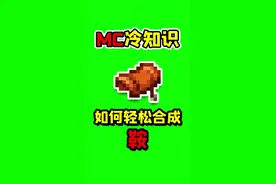我的世界里你不知道的冷知识，如何轻松合成鞍？#我的世界 #冷知识 #我的世界冷知识 视频封面