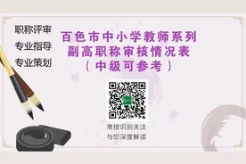 @教育系列职称评审#百色市中小学教师系列副高职称审核情况表视频封面