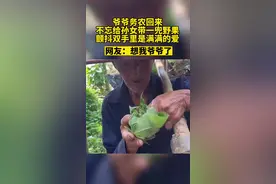 爷爷务农回来，特意给孙女带了野果。网友：想我爷爷了视频封面