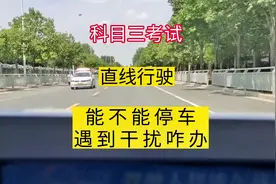 科目三考试，直线行驶时，遇到干扰咋办？ #驾校学车 #科目三考试视频封面