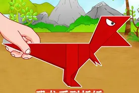 你会折恐龙世界里的霸王龙吗?超详细教程,教你折一只可爱的霸王龙#恐龙折纸超简单慢动作 #霸王龙折纸慢动作 #霸王龙折纸教程视频慢一点  #霸王龙折纸手工幼儿园 #折纸霸王龙机甲 视频封面