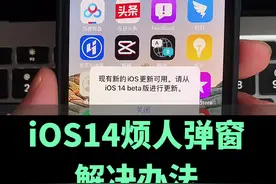 iOS14.2测试版烦人弹窗解决办法#iOS14 #iphone @抖音短视频视频封面