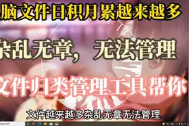 电脑数据太多杂乱无章，文件归类管理工具轻松帮你整理数据视频封面