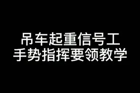 今天给大家带来:吊车起重信号工手势指挥动作教学。#塔吊🏗️视频封面