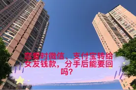 恋爱时微信、支付宝转给女友钱款，分手后能要回吗？#微普法视频封面