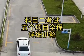 科目二考试五个项目全程详细讲解，祝大家逢考必过！#考驾照视频封面