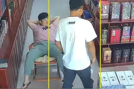 男子坐摇椅“翻车”起不来，朋友第一时间拿出手机拍照#监控下的一幕 #安全 #惊不惊喜意不意外视频封面