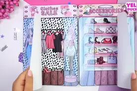 换装纸娃娃去逛商场shopping❤️制作教程#一起玩手工吧 #手工diy视频封面