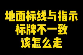 开车遇到地上标线和道路指示标志不一致该怎么走？#交通安全 #dou是好车 视频封面