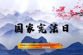 依法治国宪法法律依规法规根本大法演讲朗诵视频背景素材视频封面