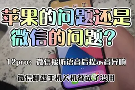 苹果12pro，微信接听语音后提示音异响，是苹果的原因还是微信视频封面