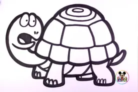 龟兔赛跑中的乌龟🐢怎么画？ #简笔画 #乌龟 #涂鸦 #龟兔赛跑视频封面