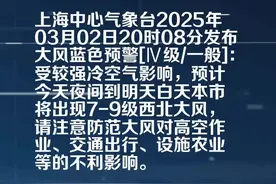 上海中心气象台发布大风蓝色预警[Ⅳ级/一般]视频封面