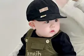 婴儿帽子男宝宝遮阳帽夏季薄款速干帽小熊标鸭舌帽遮脸防晒太阳帽视频封面