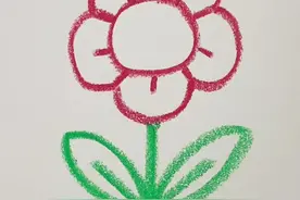 简单易学画小红花！！！ #简笔画 #亲子互动 #蜡笔 #一学就会系列 #学会快去试试吧🔥视频封面