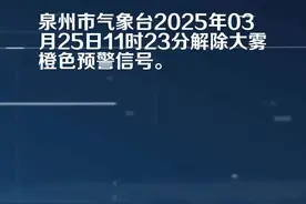 泉州市气象台解除大雾橙色预警信号视频封面