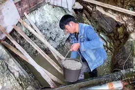 改造山泉水第六天，今天做挡土墙做了一半，明天继续做完视频封面