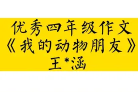 优秀四年级作文《我的动物朋友》王*涵#作文 #作文范文视频封面