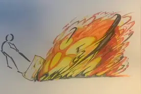 火柴人拿锤子#画画 #火柴人画法