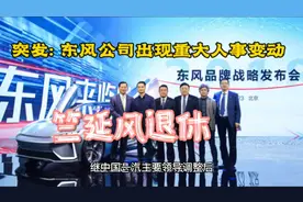 突发，东风公司懂事长竺延风被官宣退休视频封面