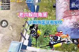 两名老六躲在角落不动，小新带徒弟假装看不到 #和平精英视频封面