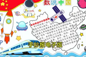 D676数说中国手抄报模版手抄报中国速度电子版电子版小报黑白线…视频封面