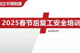 2025年春节节后复工复产开工第一课收心教育安全警示教育#安全视频封面