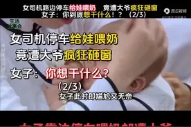 #dou十上热门女子靠边停车喂奶却遭大爷疯狂砸窗！ 女子：你到底想干什么？！正能量视频封面