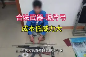 #合法武器 玻片弓，成本低，威力大，五米左右红牛罐随便穿视频封面