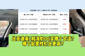 比亚迪秦L和海豹06如何选择？哪款配置性价比更高？ #带你懂车