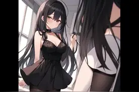 她穿这JK制服，搭配绚丽的黑丝袜视频封面