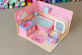 手工教程｜自制露比浴室 #手工diy #解压 #露比 #丙烯马克笔视频封面
