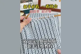 双元宝3.0简易版完整版详细教程，新手必看，一看就会！这个冬天亲手给喜欢的人织条围巾吧！#织围巾 #手工礼物 #手工diy #围巾教程视频封面