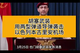 胡塞武装用两型弹道导弹袭击以色列本古里安机场 #胡塞武装视频封面